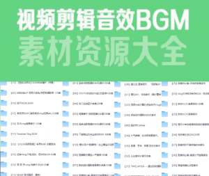 6000多款视频剪辑BGM音频素材包合集——新收集版本-素材资源网