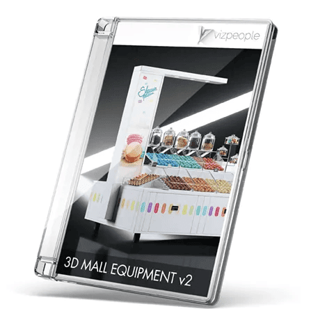 80套精品！80个用于商业区和购物中心的高质量3D模型，6GB大小-素材资源网