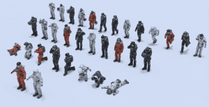 顶级资产！BMS太空宇航员3D模型宇航员角色多格式资产模型-素材资源网