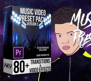 80+多种音乐类短视频剪辑过渡转场素材包，PR转场预设素材合集-素材资源网