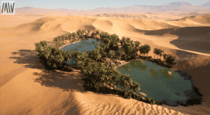 沙丘沙漠景观环境场景ue游戏素材,含棕榈树、岩石、碎石、植物、纹理等-素材资源网