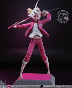 猿柿日世里《死神》动漫角色雕刻手办3D打印模型，3D独立手办模型-素材资源网