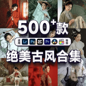 简直不要太惊艳!500+剪映顶级古风古装调色预设合集包,中文分类,全平台通用,轻松修出绝美大片-素材资源网