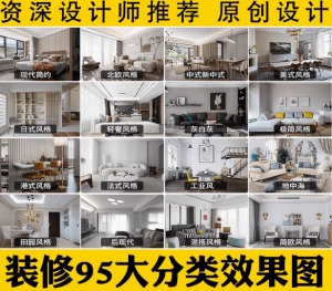 自费购买素材！75大分类室内装修精选方案+图纸+全景图等素材，含效果图，为了这素材，开了个网盘季卡。。-素材资源网