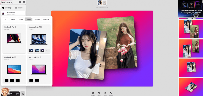 带壳截图、截图美化站，支持生成漂亮的截图和样机图片！内置多个模板，本站很多图片都是它辅助生成的-素材资源网