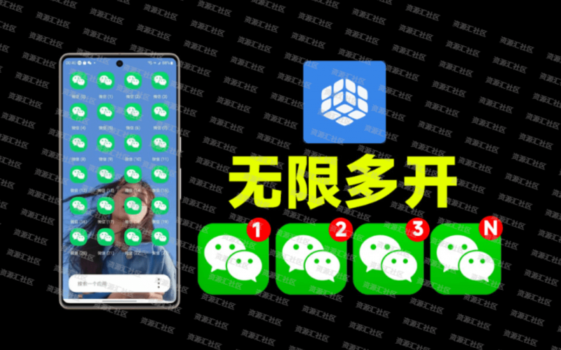 轻松应用多开！免费无广告应用多开工具来了，免root使用，支持安卓使用，又来黑科技小工具-素材资源网