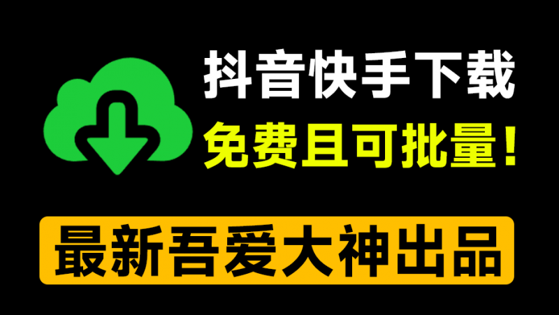 抖音/快手批量下载工具,绿色单文件版!支持主页批量、收藏、喜欢合集下载!DyKsDownload-素材资源网