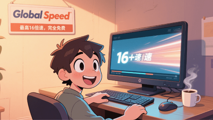 视频最快16倍速播放！更适合当代大学生体质的视频倍速神器，支持网盘倍速、刷部分网课 Global Speed-素材资源网