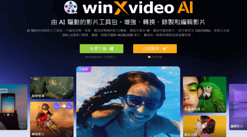 Ai人工智能AI视频+图片画质增强工具 !支持4K视频、图片修复,音视频转格式,Winxvideo AI永久激活版-素材资源网