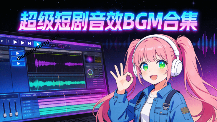 共595G！短剧音乐音效大合集，不是市面上烂大街的内容，分类清晰，包含各类短剧所需的剪辑BGM音效素材-素材资源网