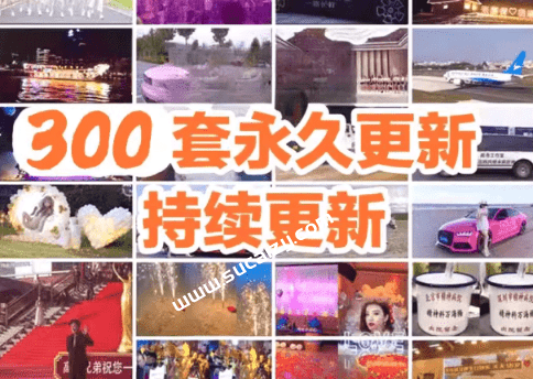 最新购买素材合集！抖音快手热门素材，300+套美女拉横幅、提车、生日祝福表白营销改字等源文件 15GB-素材资源网