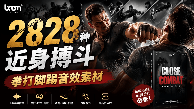 宝藏级别音效！2828种近身搏斗拳打脚踢音效素材，全部中文分类，免解压使用 BOOM Library Close Combat-素材资源网