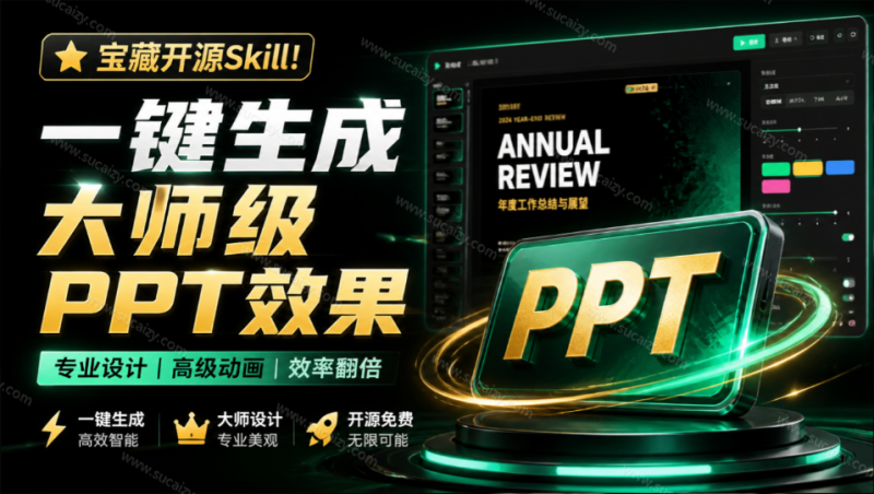 史上最强 PPT Skill 来了？一键做出超级美观、可编辑的 PPT，含多款主题和精美组件 Dashi PPT Skill-素材资源网