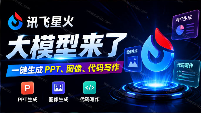 讯飞国产 AI 大模型来了！一键生成 PPT、图像生成、代码写作等，完全免费的 AI 智能搭子来了 讯飞星火-素材资源网