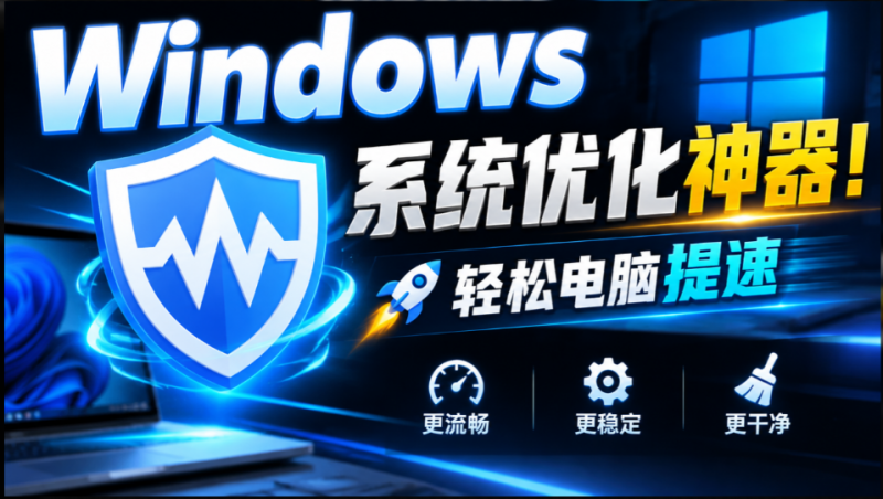 Windows 电脑最好用的系统优化工具之一！提高电脑性首选工具，一键优化提速清理注册表，WiseCare365-素材资源网