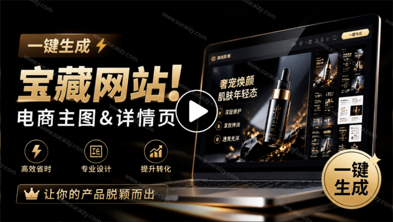 开店铺有这工具,人工成本都省下来了!电商做图做视频又慢又贵?一键把主图详情页批量生成, PixPix-素材资源网